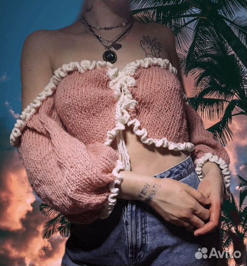 Топ вязаный