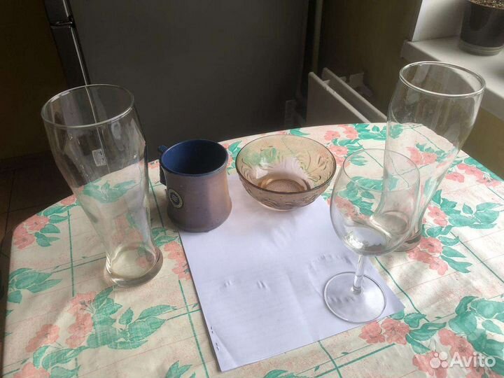 Посуда бокалы, стопки, салатник