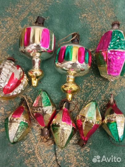 Елочные игрушки стекло СССР
