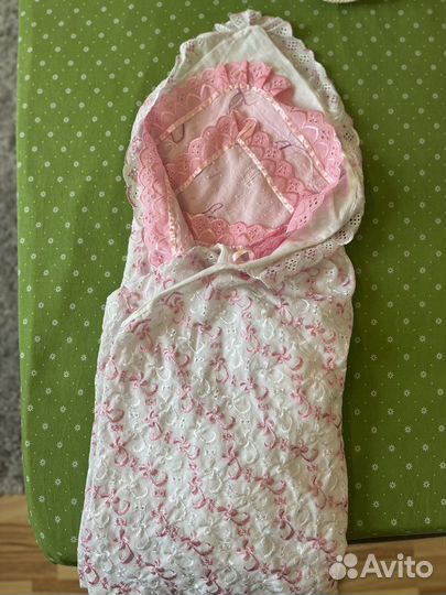 Уголок и пододеяльник на виписку или для прогулок