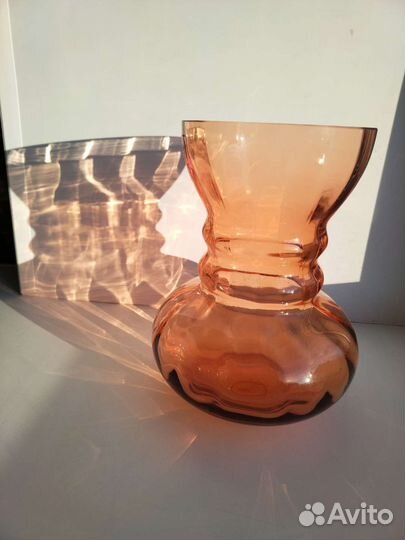 Вазы из цветного стекла СССР