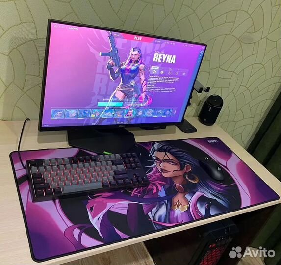 Большой игровой коврик для мышки valorant 900х400
