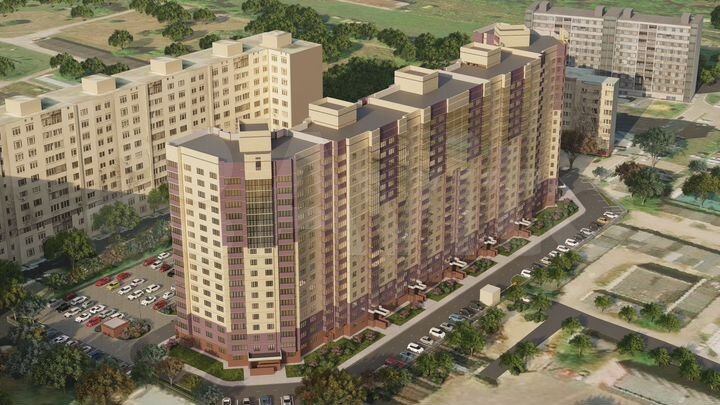 1-к. квартира, 53,3 м², 13/17 эт.