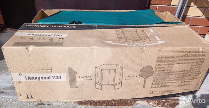 Батут - Hexagonal 240 на 130 кг