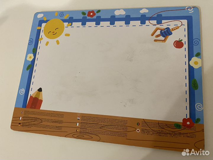 Сортер вкладыши деревянный с доской для рисования