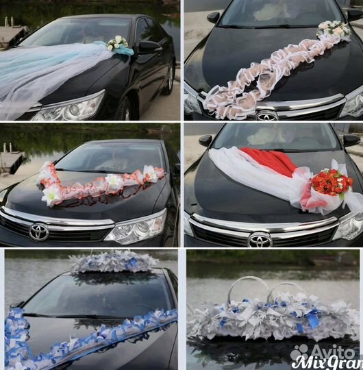 Свадебные украшения на машину