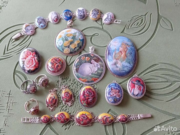 Броши,кольца, кулоны