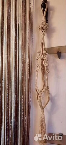 Кашпо-макраме для цветов подвесное