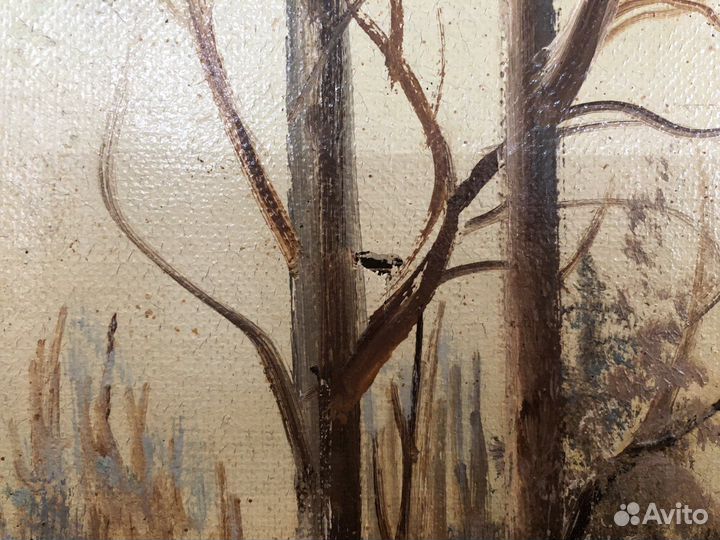 Картина в раме, холст, масло