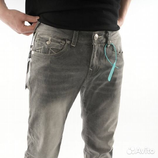 Джинсы true religion серые базовые