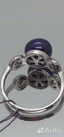 Серебряное кольцо с жемчугом