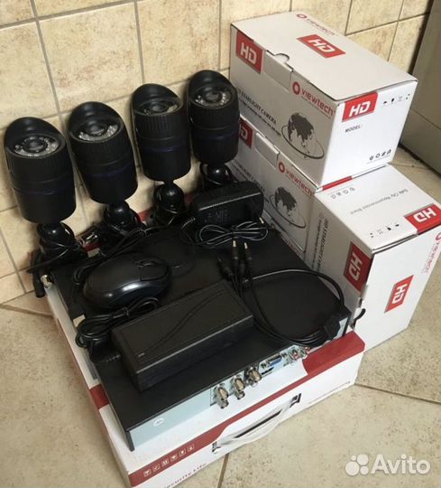 Комплект видеонаблюдения на 4 камеры