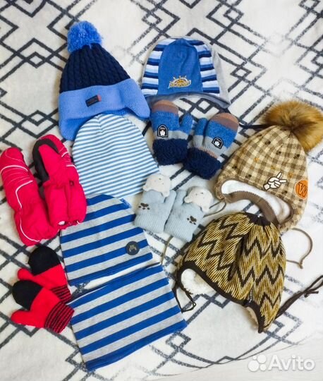 Шапка варежки