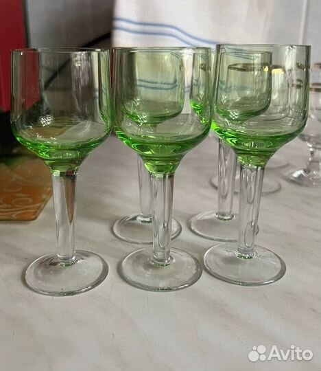 Рюмки цветное стекло СССР