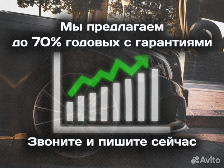 Инвестиции в бизнес, залог Авто, до 3,3 проц./мес