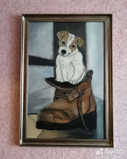 Картина с собакой 