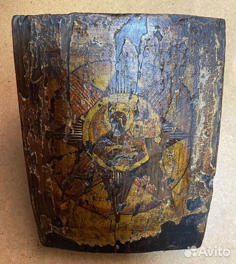 Старинная икона Неопалимая Купина