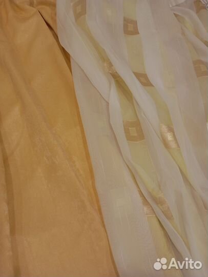 Шторы и тюль 2комплекта