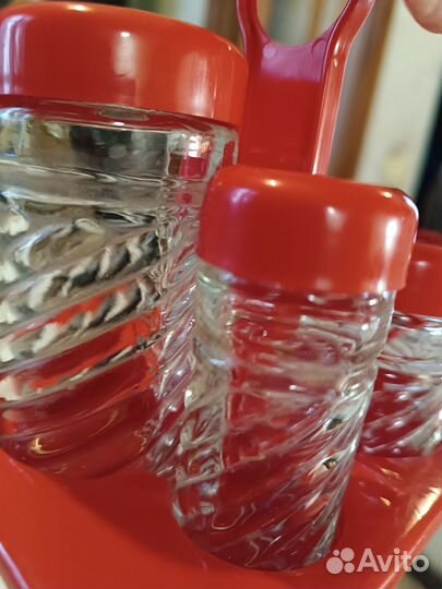 Набор для соли,перца,горчицы и уксуса на подставке