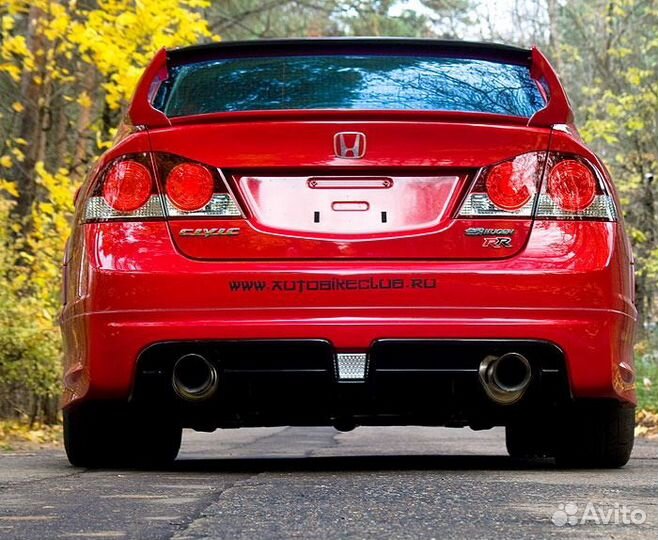 Накладка на задний бампер mugen RR Honda Civic 8