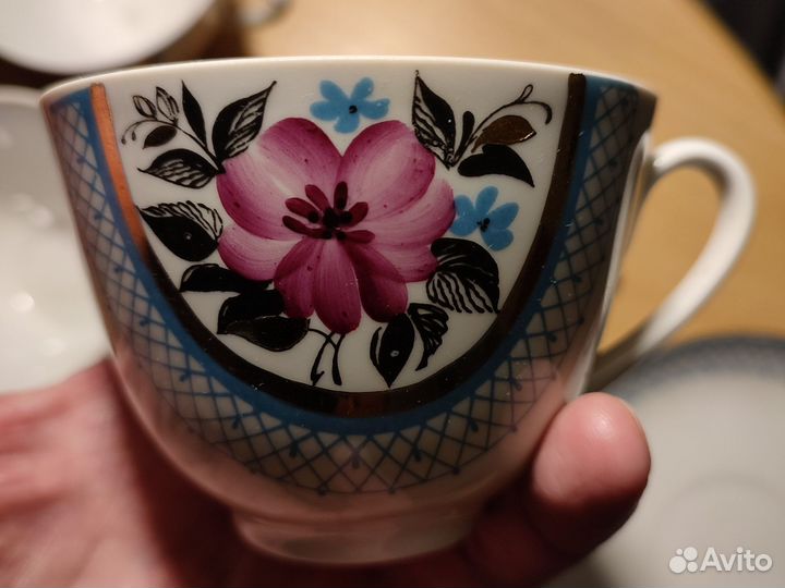 Чайная пара лфз, ручная роспись