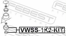 Vwss-1K2-KIT febest опора переднего амортизатор