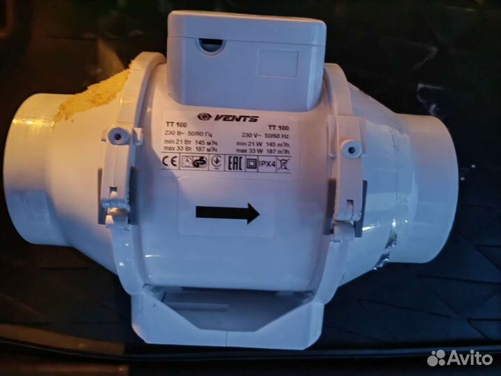 Канальный вентилятор vents tt100