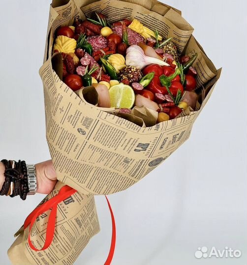 Букет колбасный для мужчины из закусок