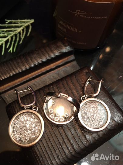 Chopard серьги и кольцо