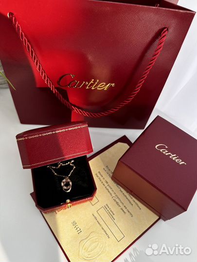 Cartier love колье золото 750 с бриллиантами