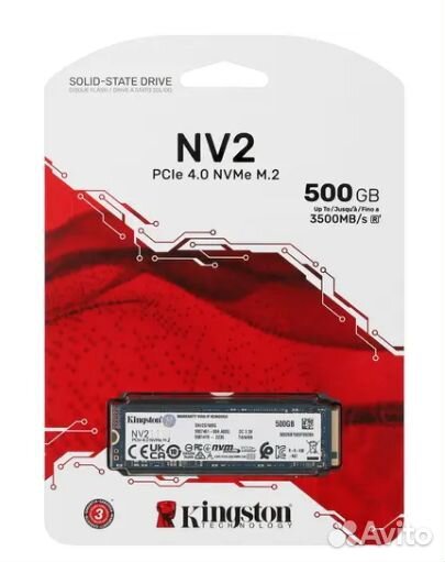 SSD Kingston NV2 (SNV2S) 500Gb NVMe M.2