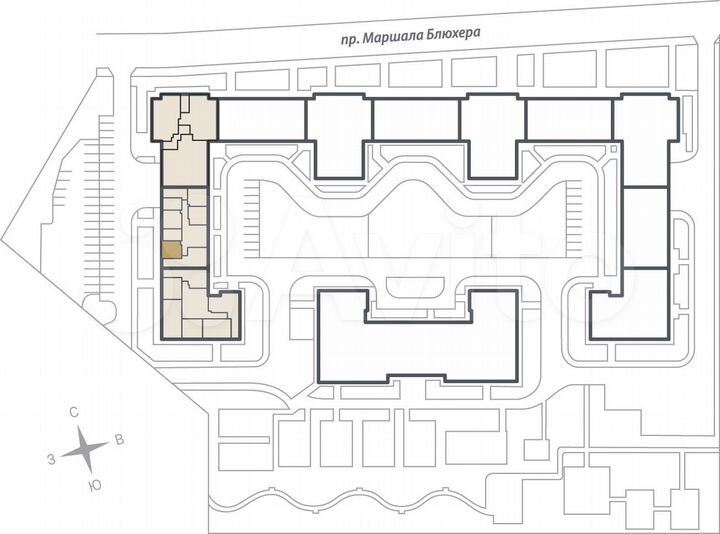 1-к. квартира, 36,6 м², 2/10 эт.
