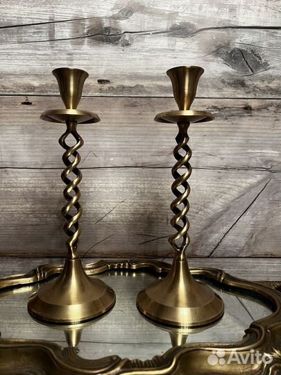 Подсвечник на одну свечу Латунь