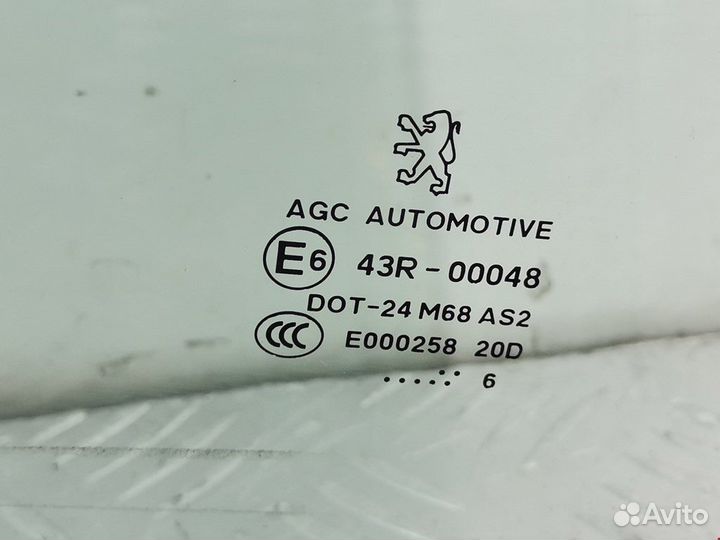 Стекло двери задней правой Peugeot 307 рест. 2007
