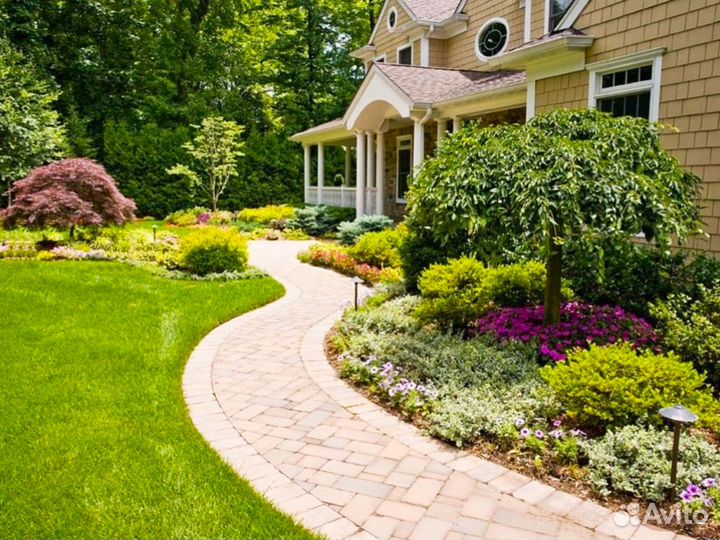 Ландшафтный проект 10 соток участка \ Проект №633