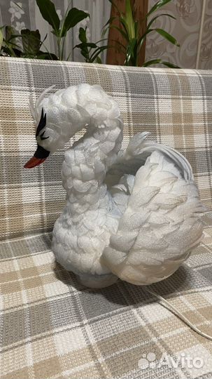 Светильник ручной работы «Лебедь»