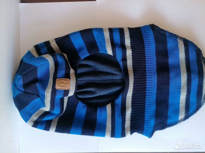 Шапка шлем для мальчика reima зима 52 синяя