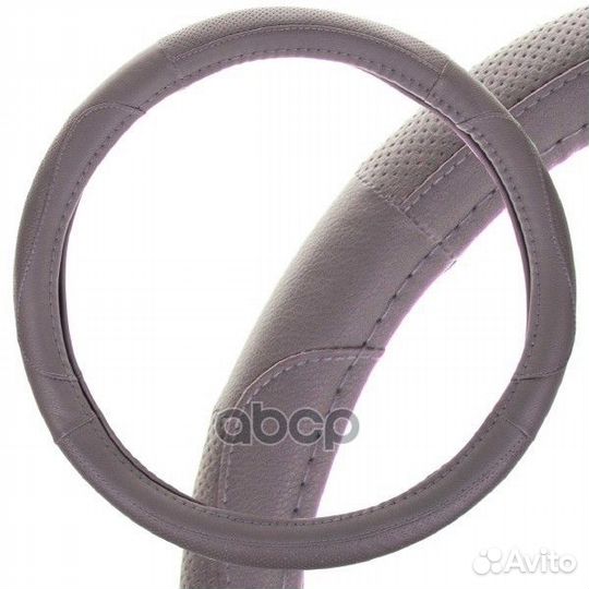 Оплетка руля M 37-38см. экокожа Art-2 Серая skyway