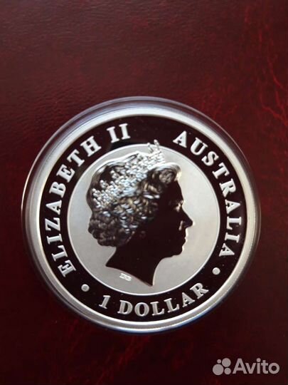 Австралия 1 доллар Кукабарра серебро