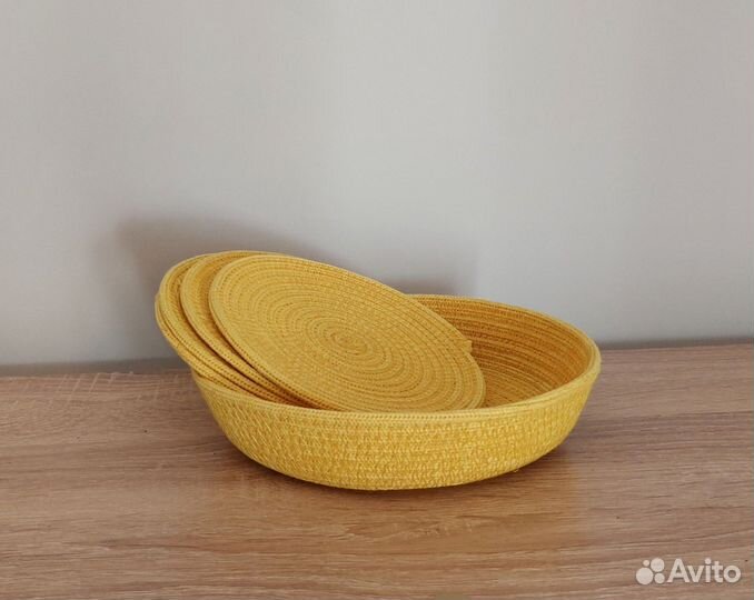 Корзина интерьерная с подстаканиками