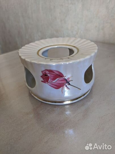Кофейный сервиз с розой на 6 персон фарфор новый
