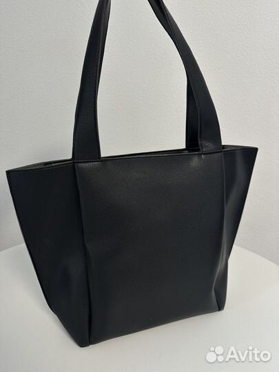 Сумка-шопер женская, черная