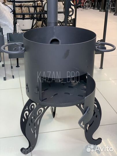 Печь (очаг) с трубой для казана 8 10 литров