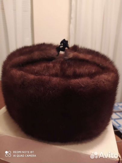 Норковая шапка мужская ушанка