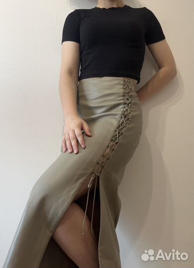 Кожаная юбка Lime