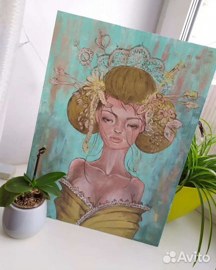 Картина акрилом на холсте