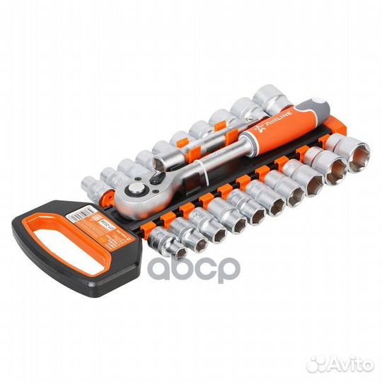 Набор головок с трещоткой 1/2 72Т 22пр. (10-24мм