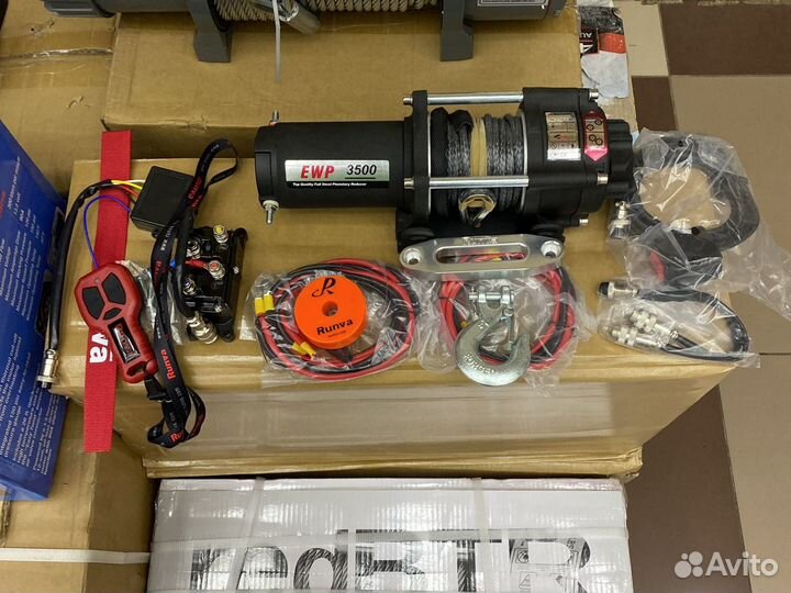 Лебёдка для квадроцикла Runva 3500 синтетика