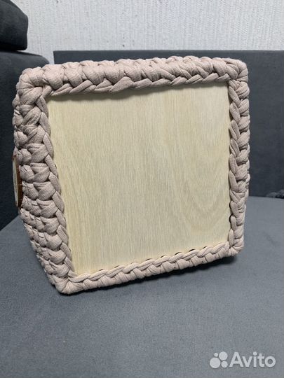 Корзинка из трикотажной пряжи