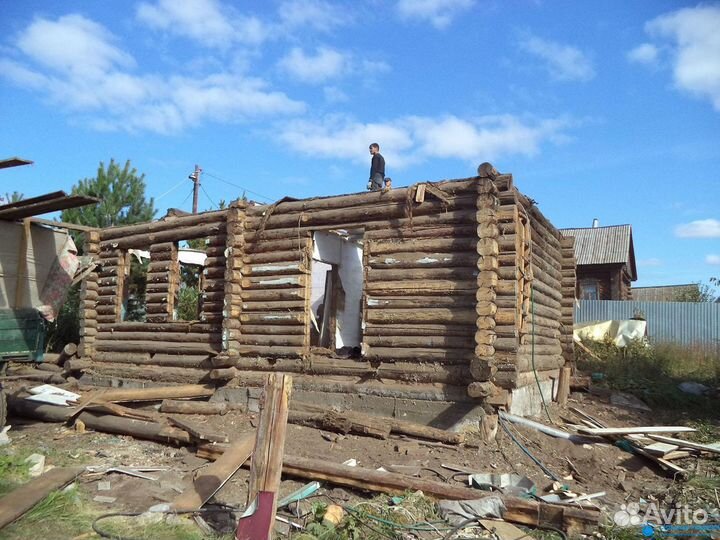 Демонтаж дачного дома. Деревянных построек. Бань